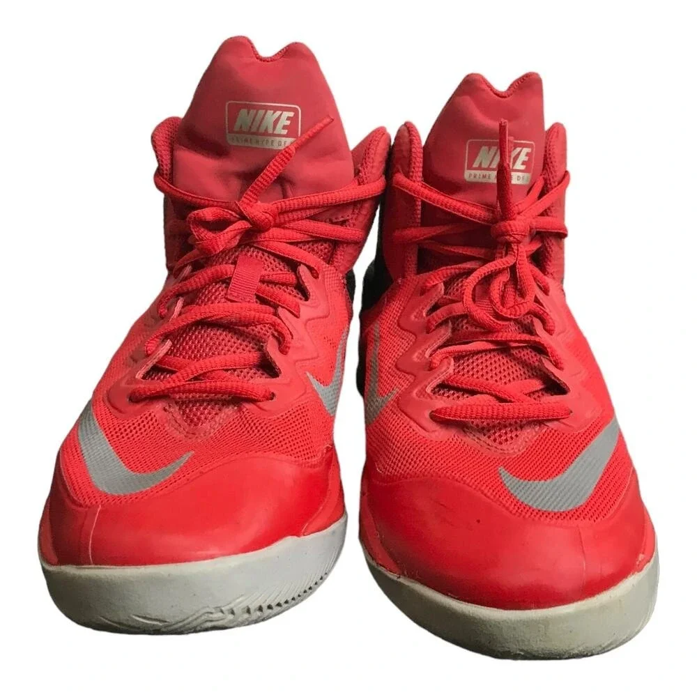 Nike Basketball Shoes Kids 7Y‎ Red Prime Hype DF High Top 807613-600 Sneakers